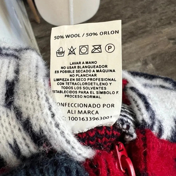 TEJIDOS ALY MARKA Vintage BoHo 100% Wool Jacket Coat Sweater Made in Ecuador 10 - Picture 3 of 6